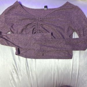 Cinched cropped sweater